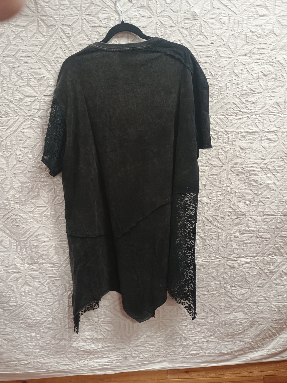 🆕COSMIC AURA Black Lace-Trim Butterfly Tunic Dress Plus Size 0X - Picture 3 of 6